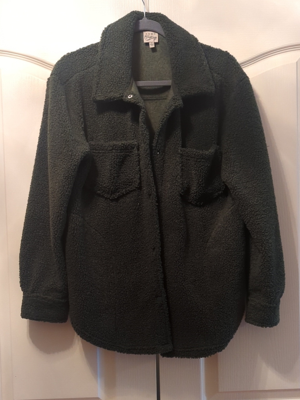 Como Vintage Olive Green Teddy Jacket